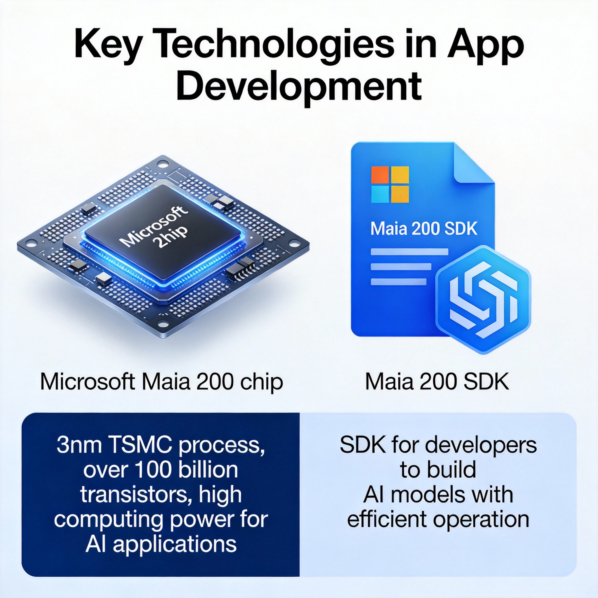 微软发布新一代高性能 AI 推理芯片